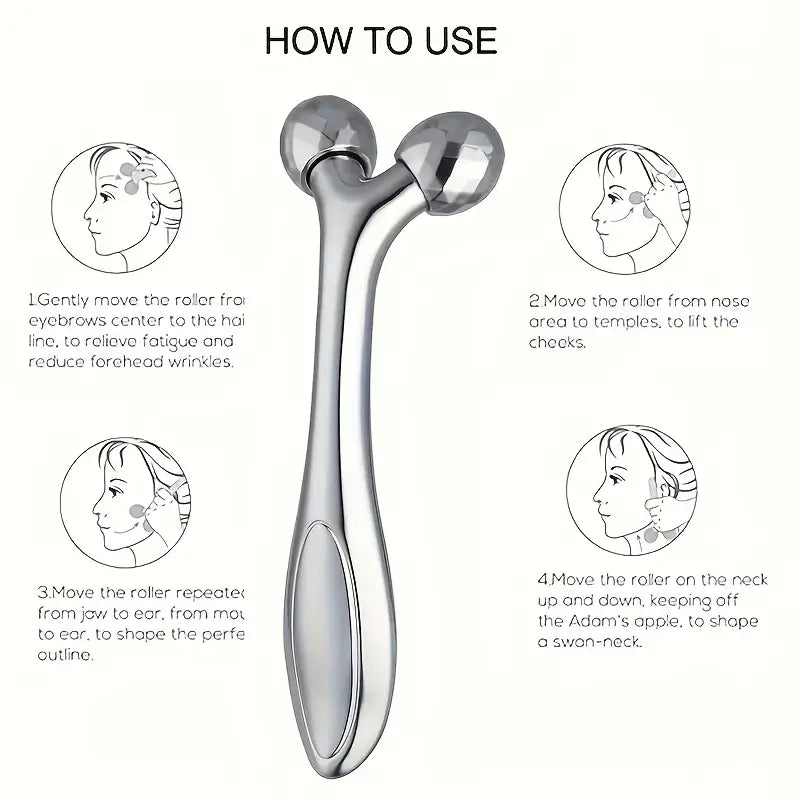 Ensemble 3 Outils de Massage Facial – Rouleau à Glace Réutilisable + Rouleau Visage + Gua Sha