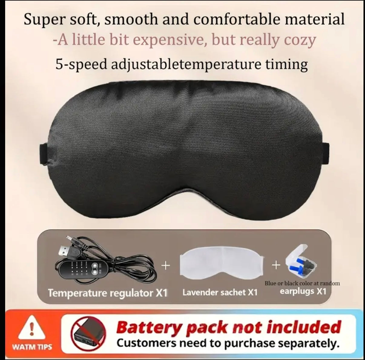 Masque Chauffant pour les Yeux USB – Confort, Détente & Bien-Être