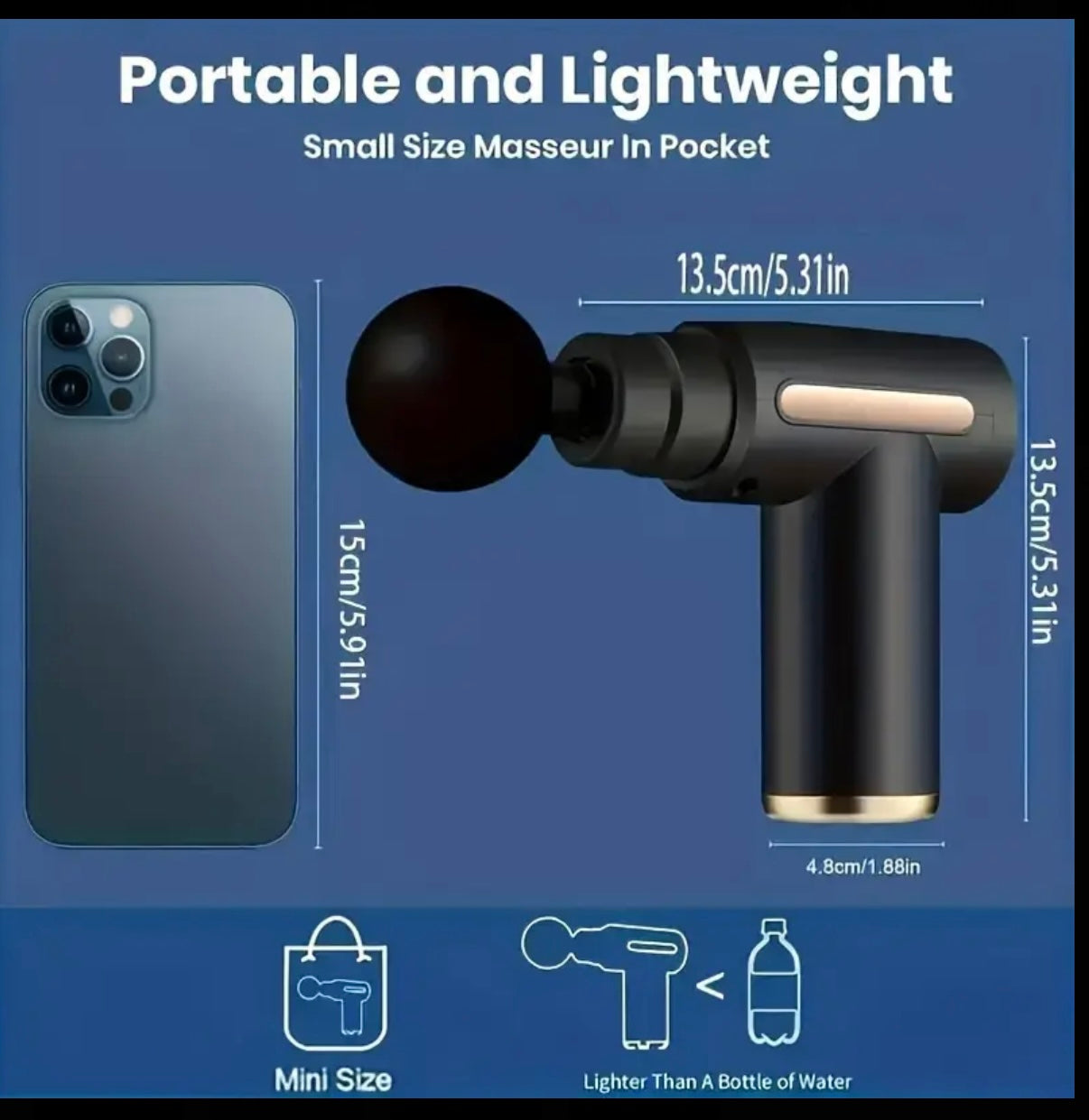 Pistolet de Massage Portable – Soulagement, Beauté & Sérénité