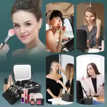 Trousse de Maquillage avec Miroir LED – Élégance & Praticité