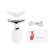 Appareil Beauté Anti-Rides EMS + Chauffe 45 °C + LED 7 Couleurs