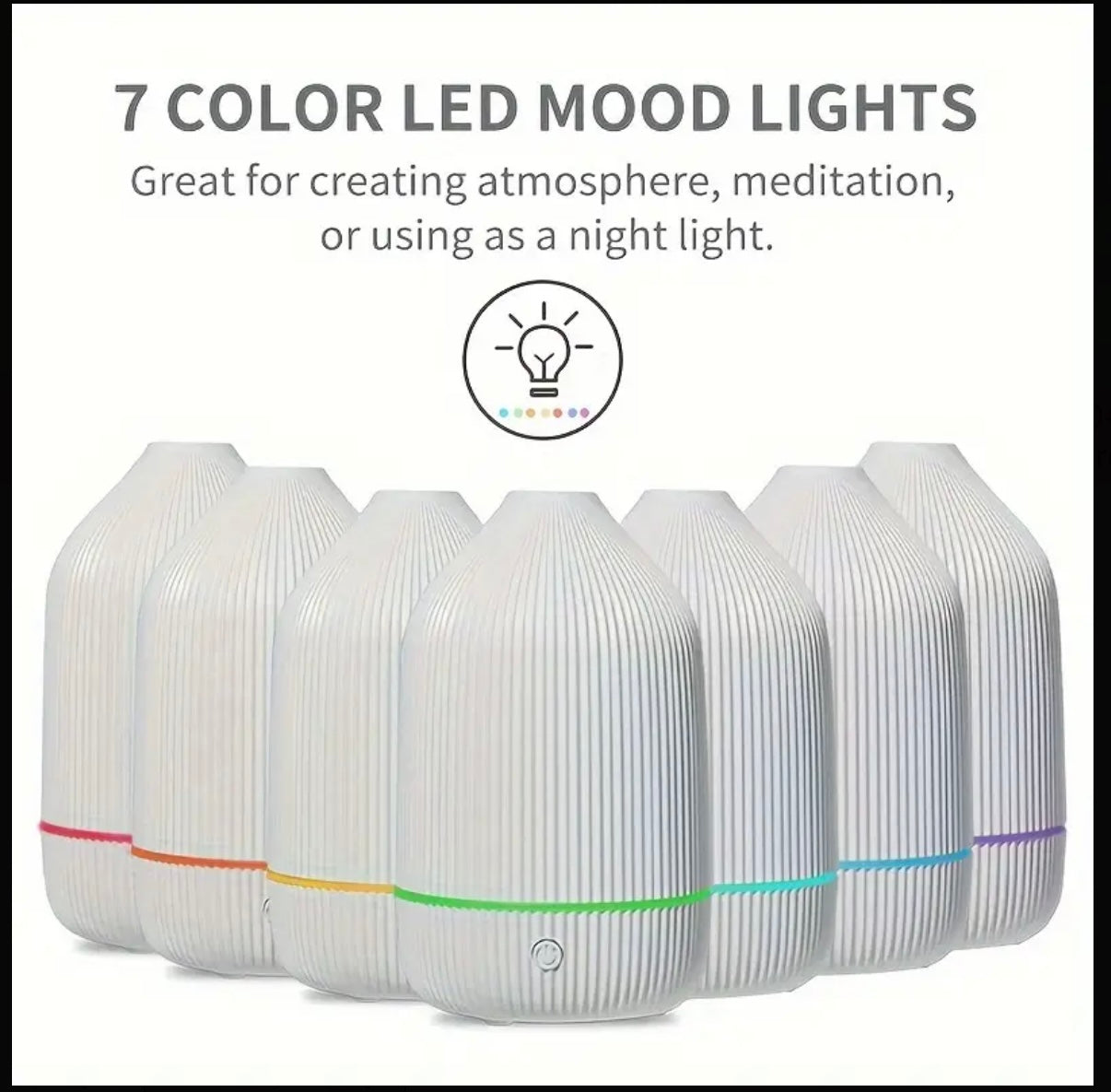 Diffuseur d’Huiles Essentielles 2 en 1 & Humidificateur – Technologie Soundwave