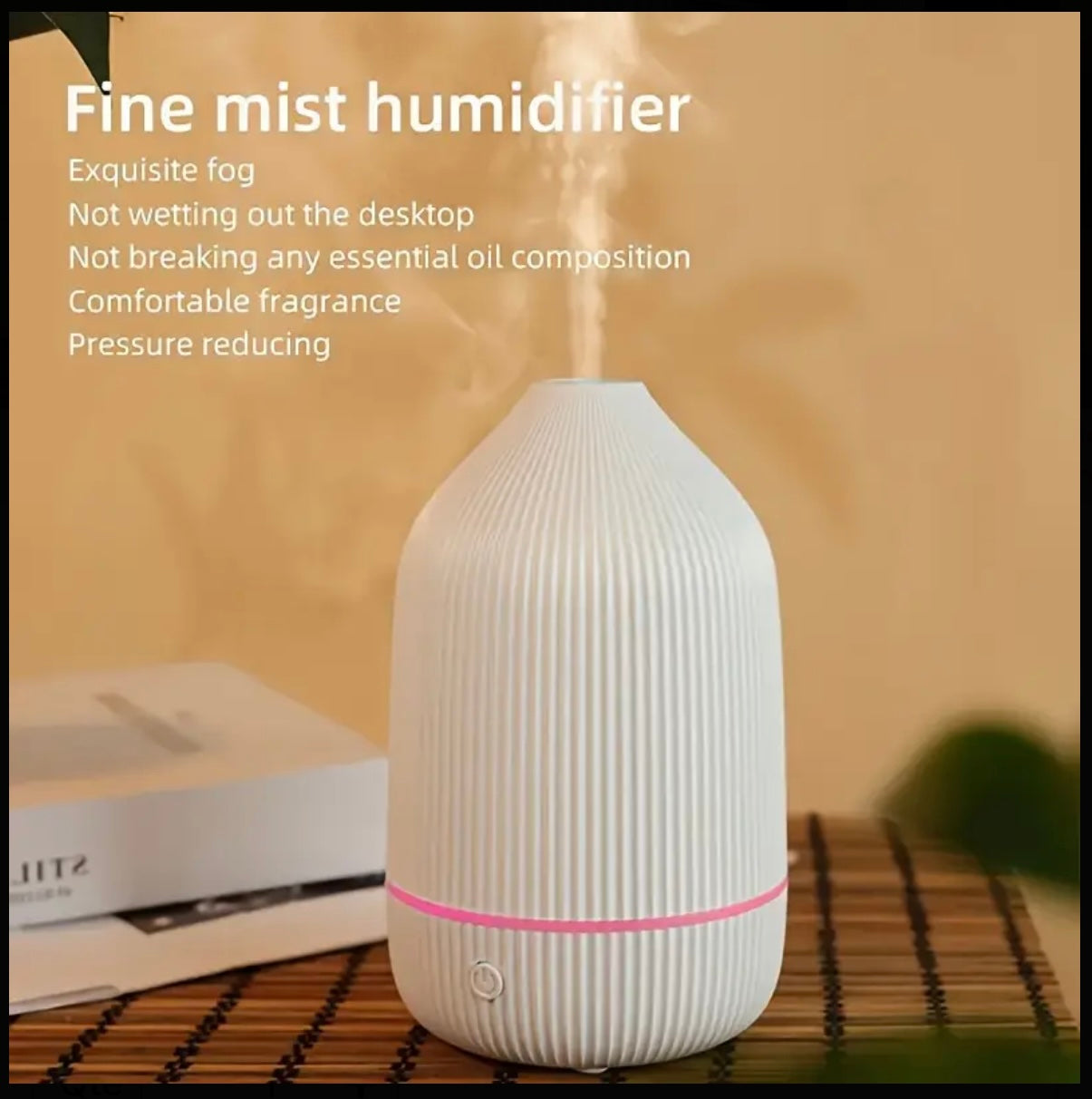Diffuseur d’Huiles Essentielles 2 en 1 & Humidificateur – Technologie Soundwave