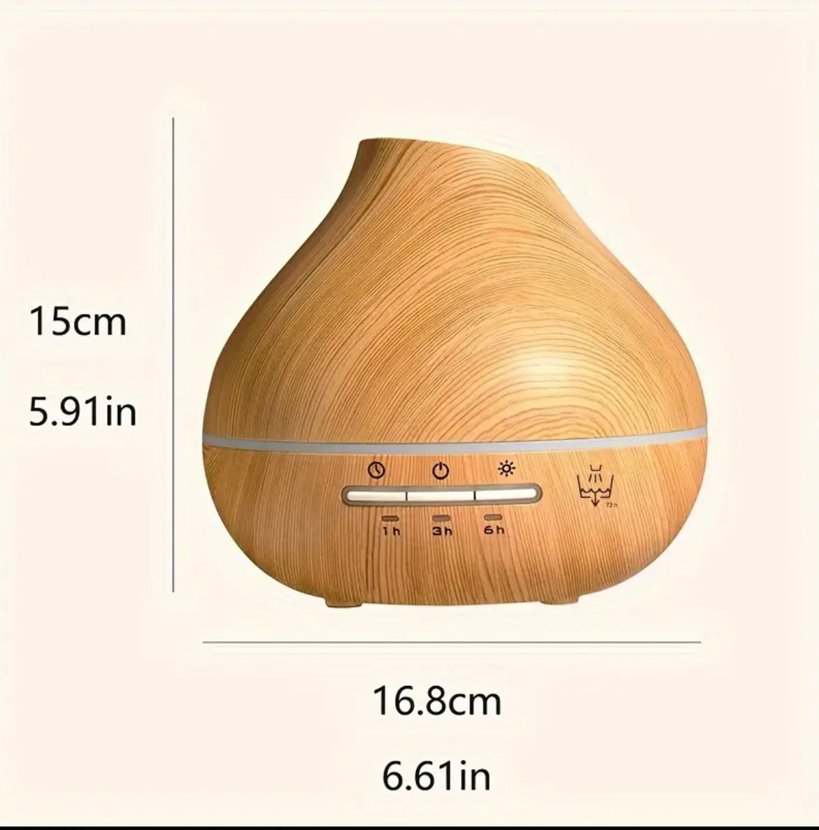Diffuseur d'huile essentiel-Grand format, Minuterie, Arrêt Automatique, Technologie Brume à Ondes Sonores, Alimentation USB