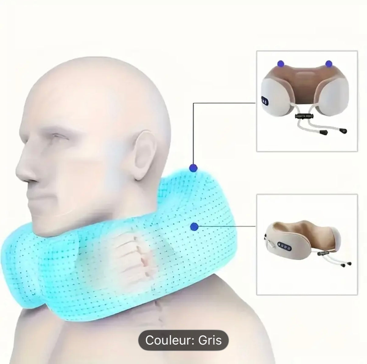 Oreiller Massant Cervical – Confort & Relaxation Ultime