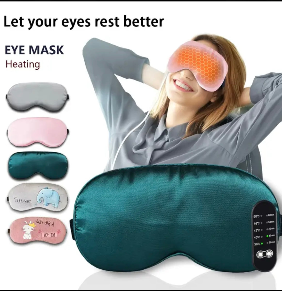 Masque Chauffant pour les Yeux USB – Confort, Détente & Bien-Être