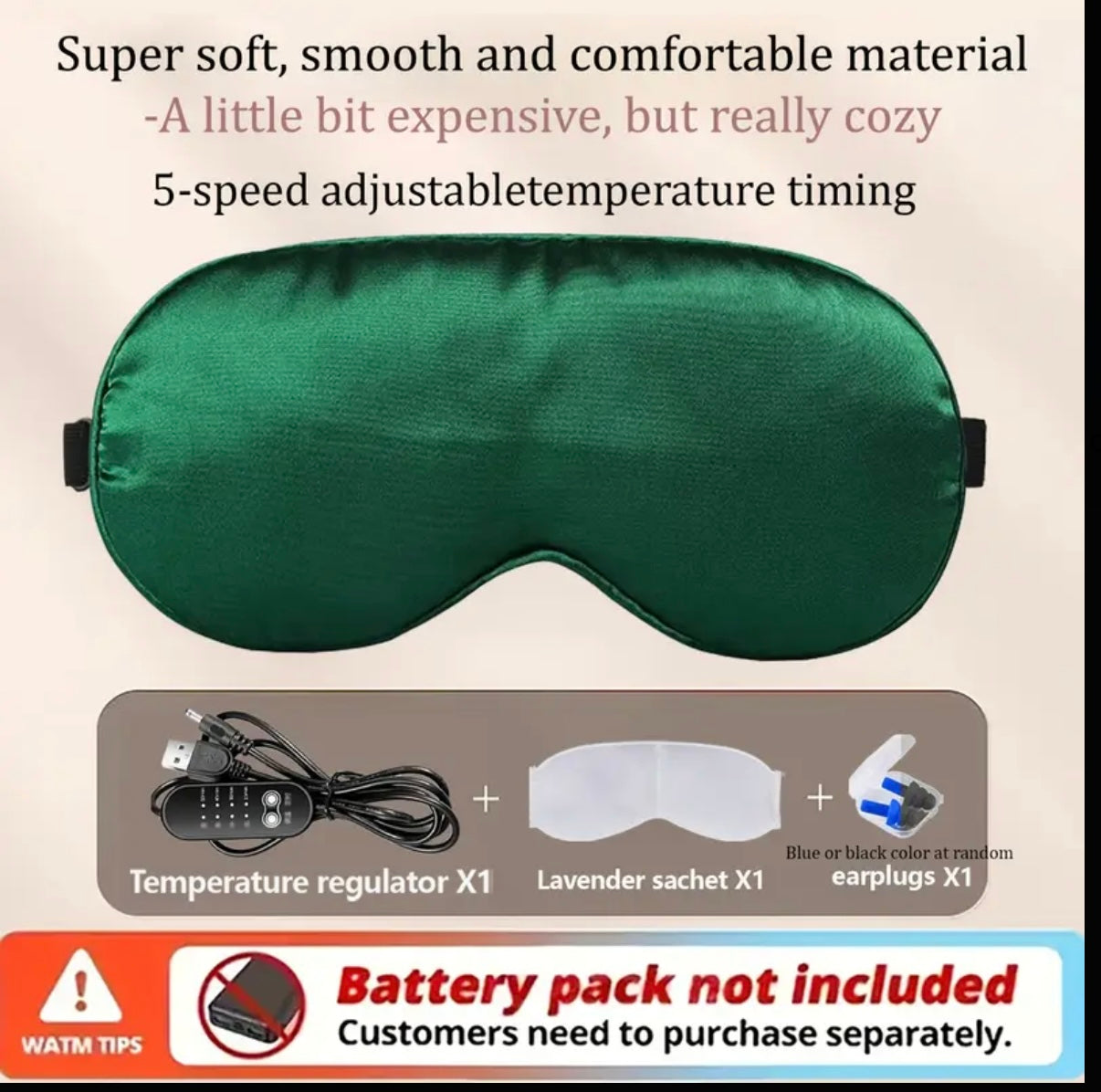 Masque Chauffant pour les Yeux USB – Confort, Détente & Bien-Être