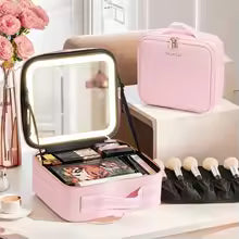 Trousse de Maquillage avec Miroir LED – Élégance & Praticité